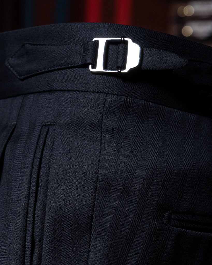 Giotto Herringbone Blue Suit