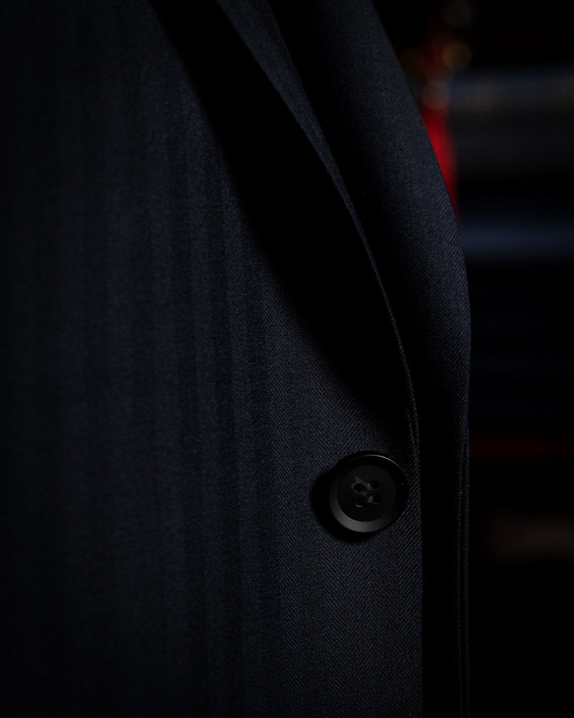 Giotto Herringbone Blue Suit