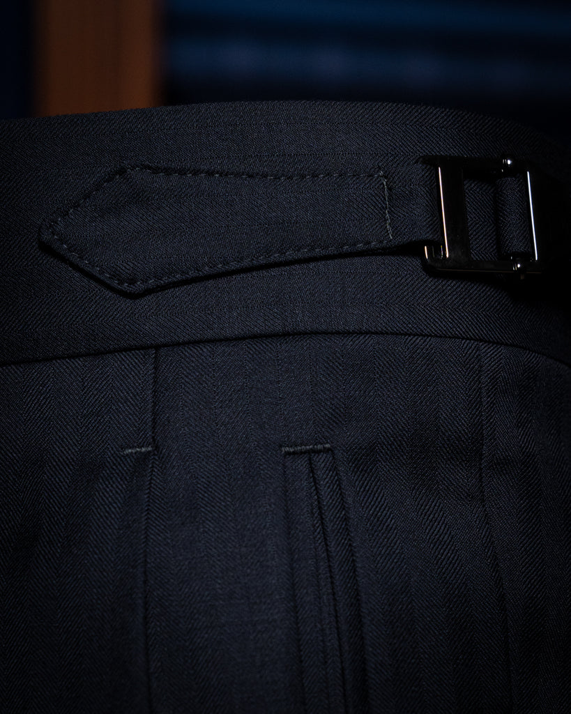 Giotto Herringbone Blue Suit