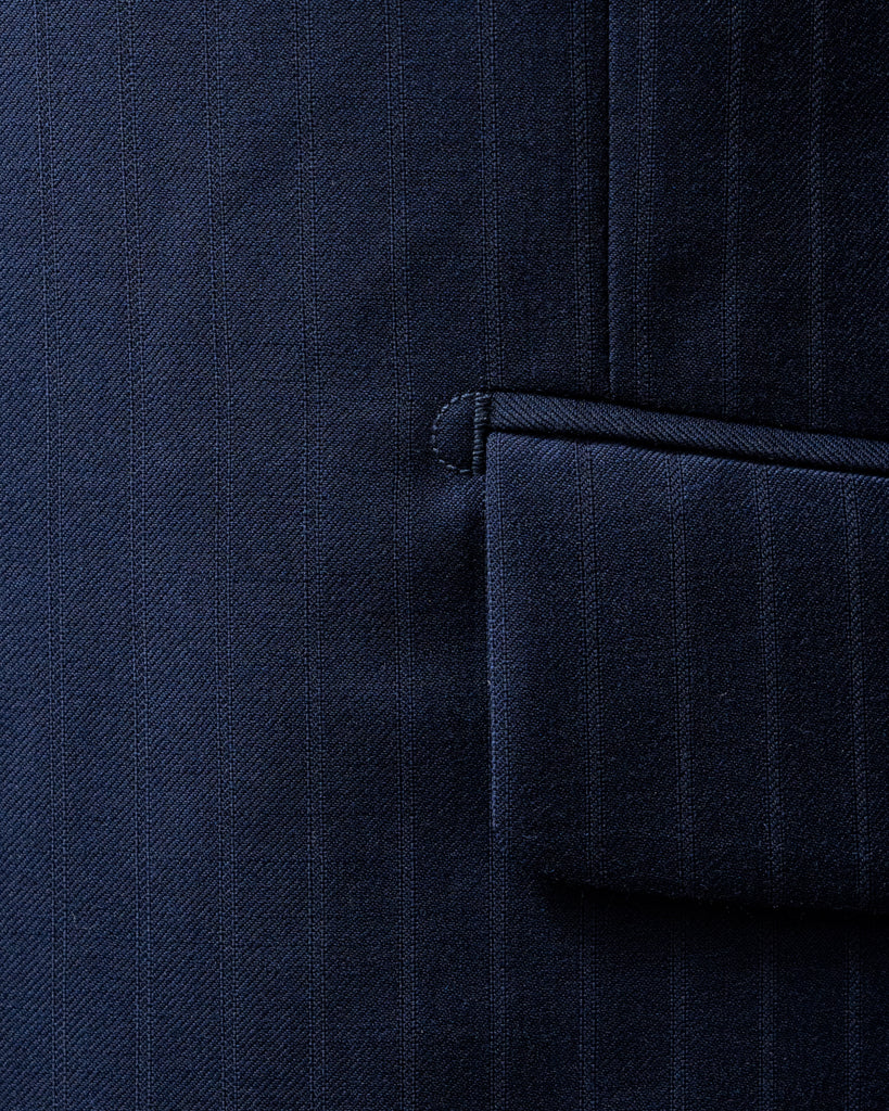 Giotto Herringbone Blue Suit