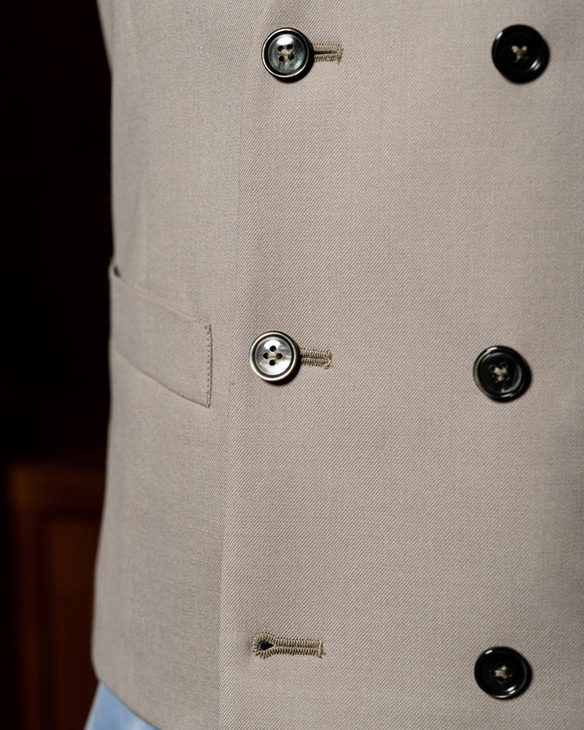 Beige Giotto Suit with Vest