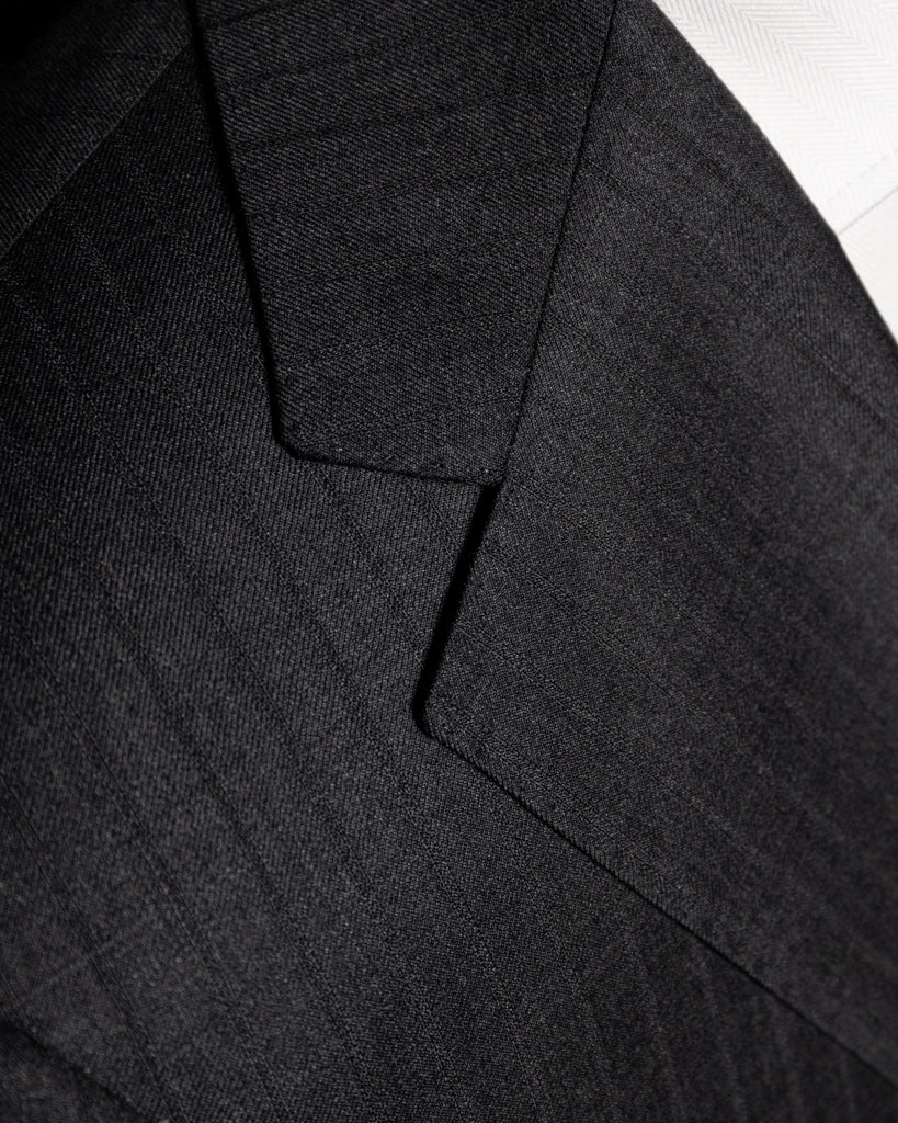 Giotto Gray Herringbone Wide Suit
