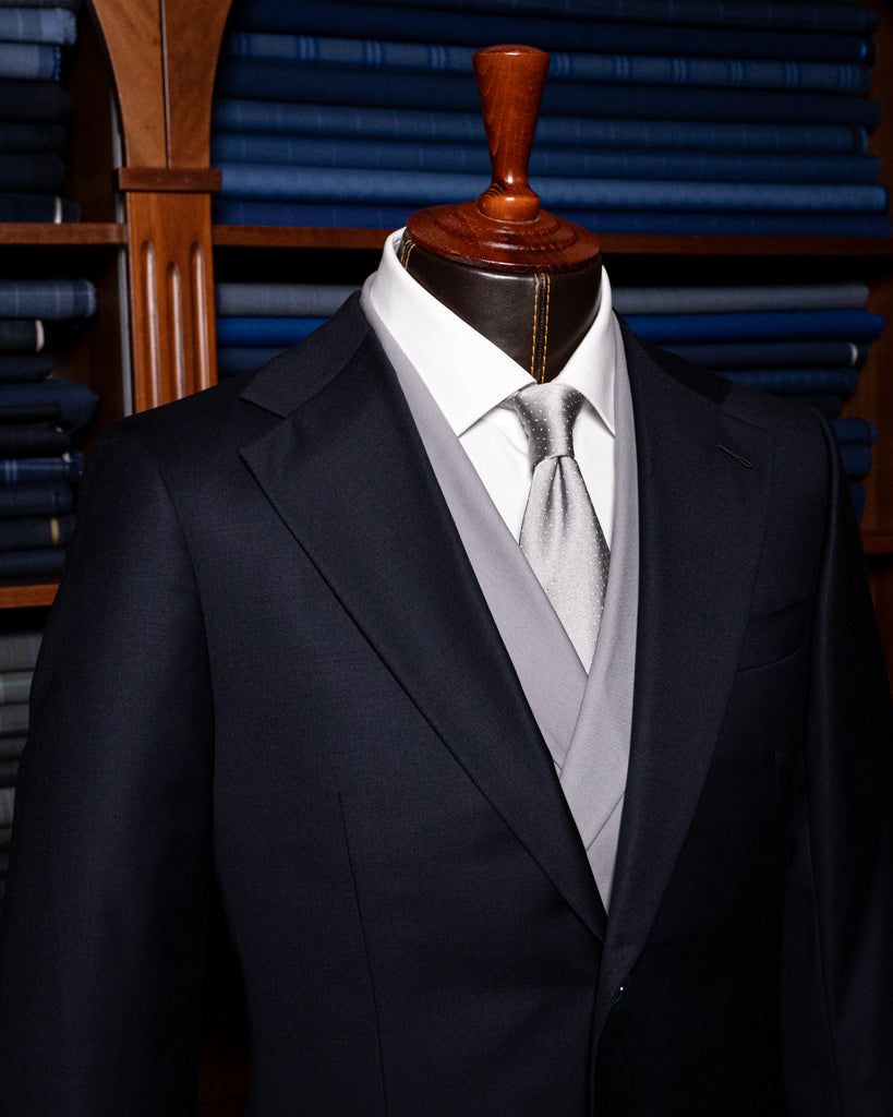 Dark Blue Giotto Suit with Vest