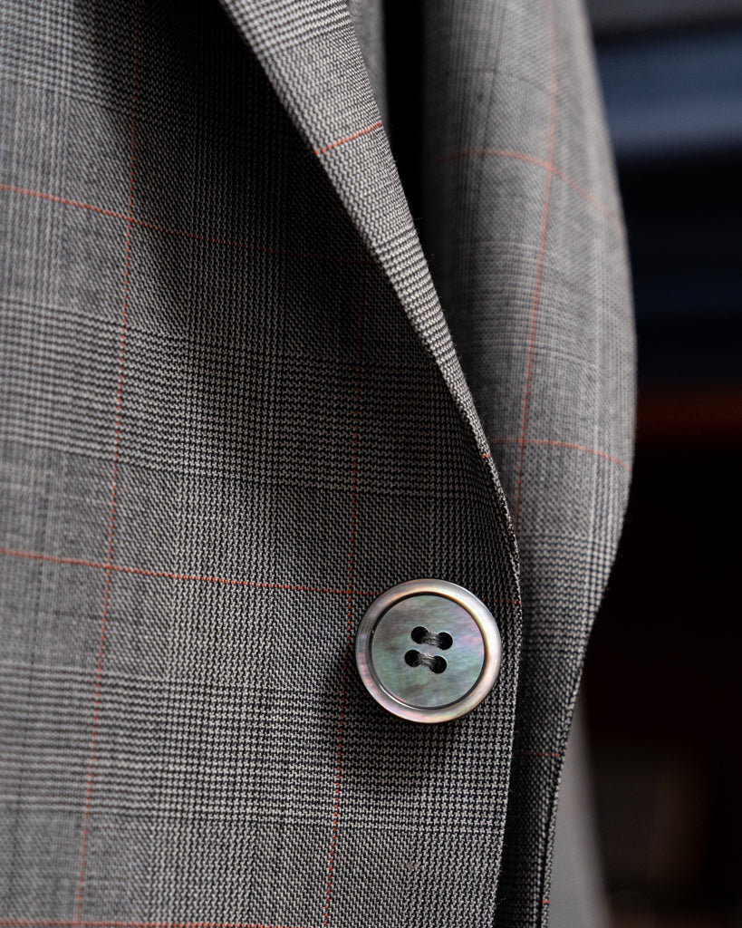 Abito Giotto Principe di Galles Grigio Overcheck Rosso con Gilet