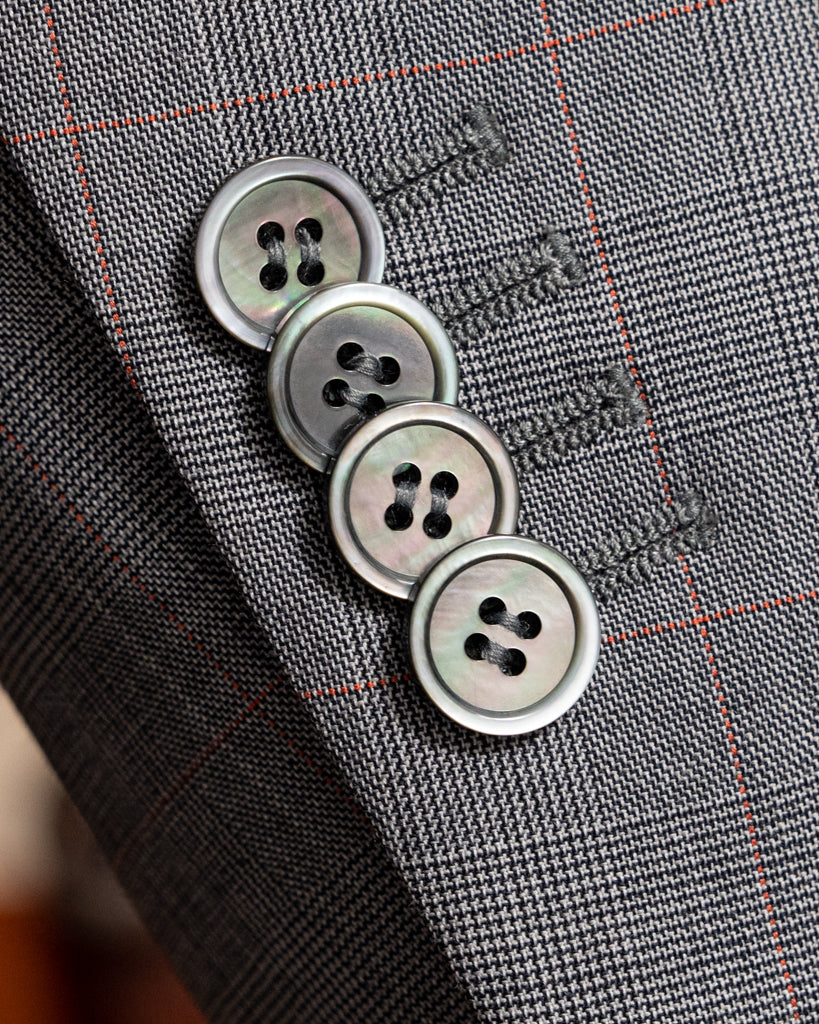 Abito Giotto Principe di Galles Grigio Overcheck Rosso con Gilet