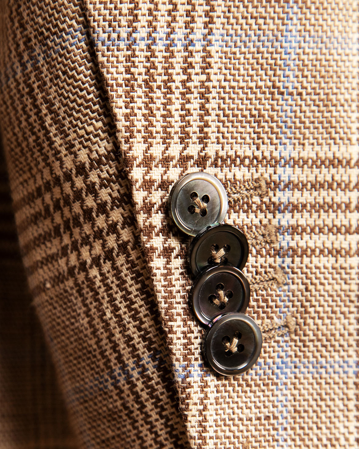 Giotto Unlined Prince of Wales Brown Suit