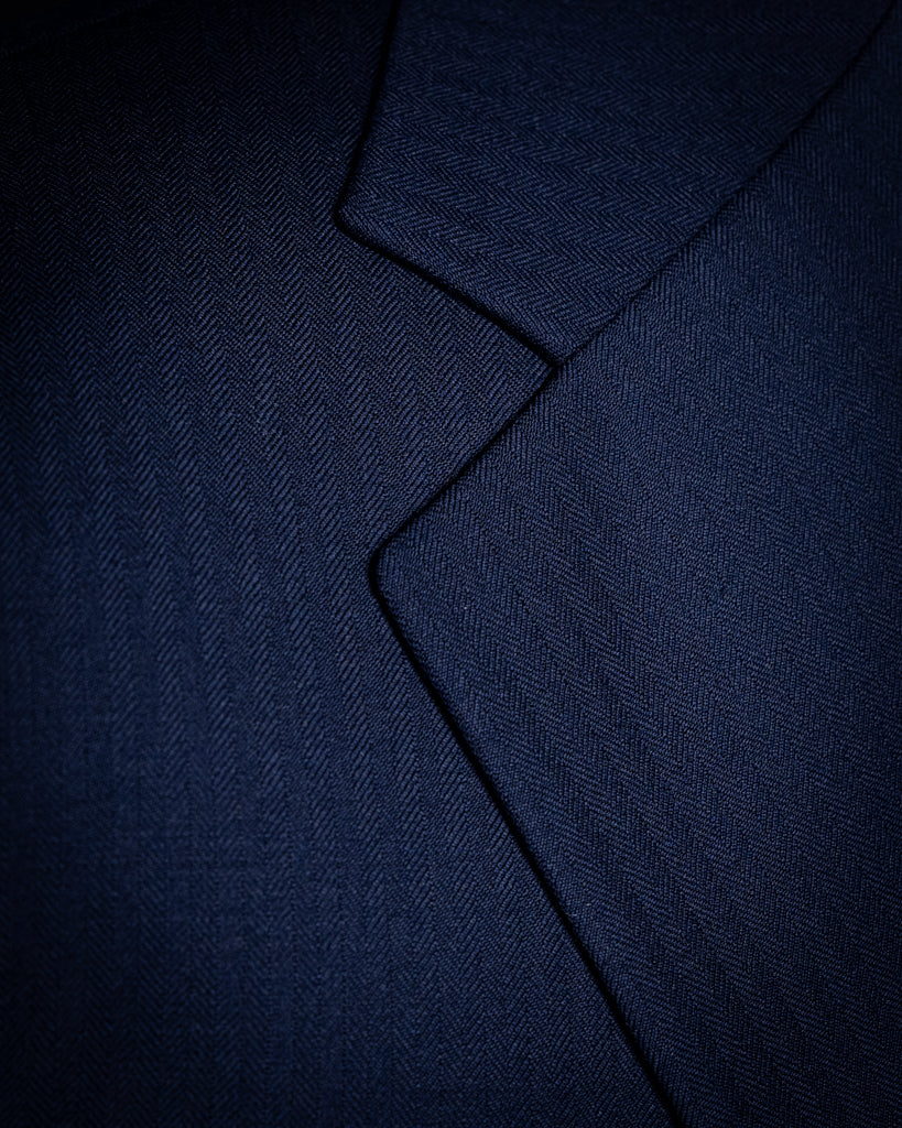 Giotto Herringbone Navy Blue suit
