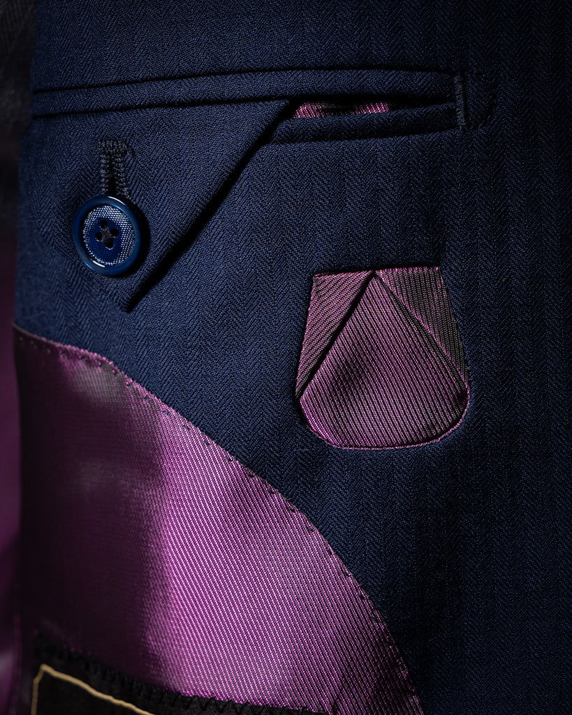 Abito Giotto Spinato Blu Navy