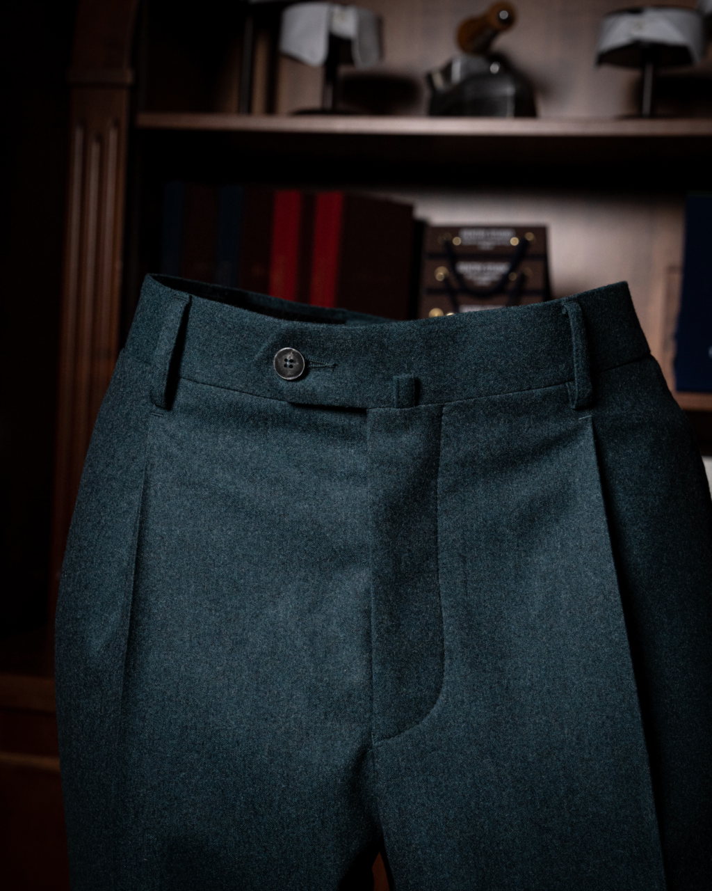 Giotto Forest Green Flannel Suit