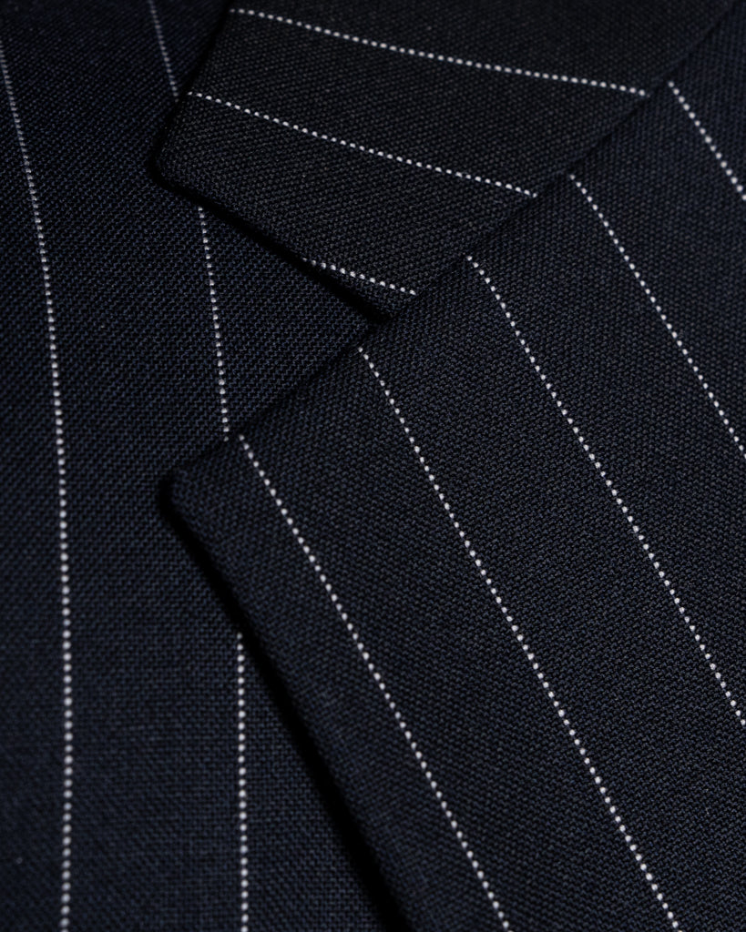 Modern Blue Pinstripe Suit