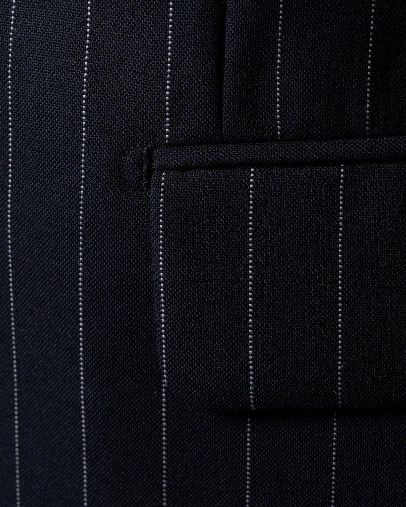 Modern Blue Pinstripe Suit