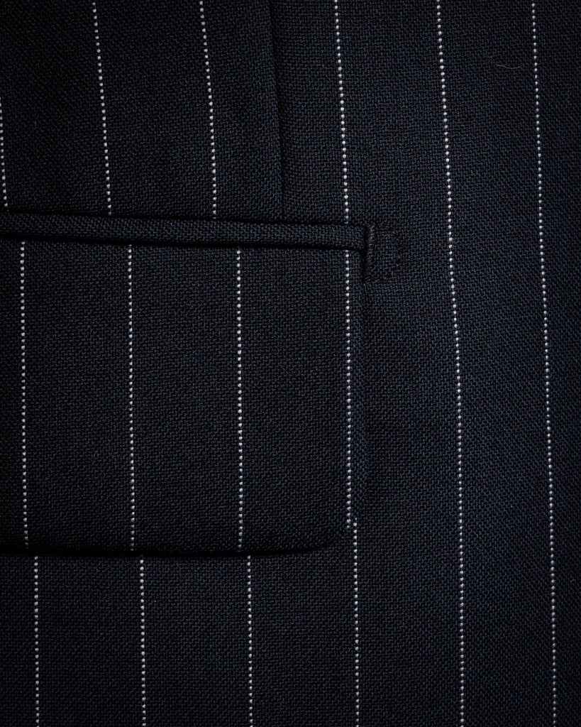 Modern Blue Pinstripe Suit