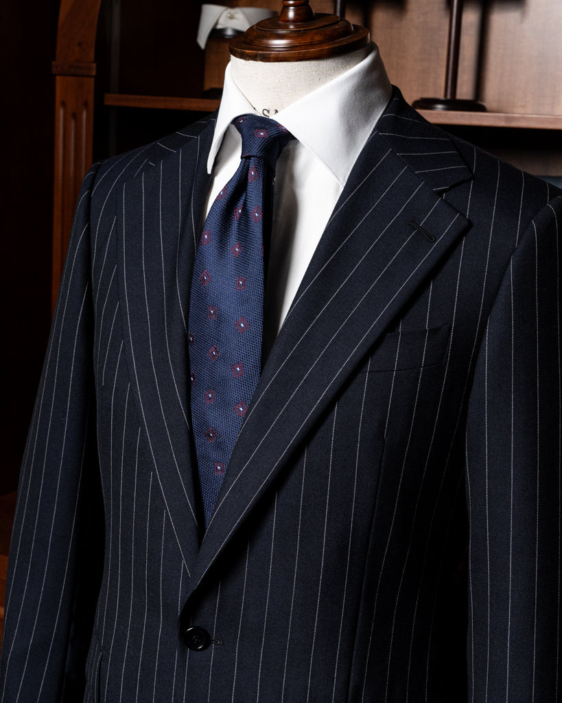 Modern Blue Pinstripe Suit