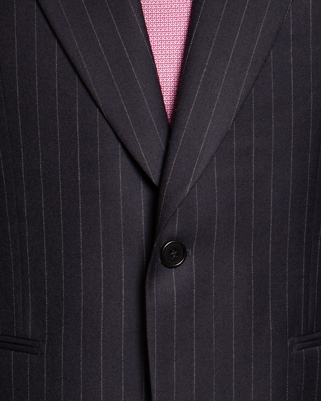 Dark Blue Pinstriped Modern Suit