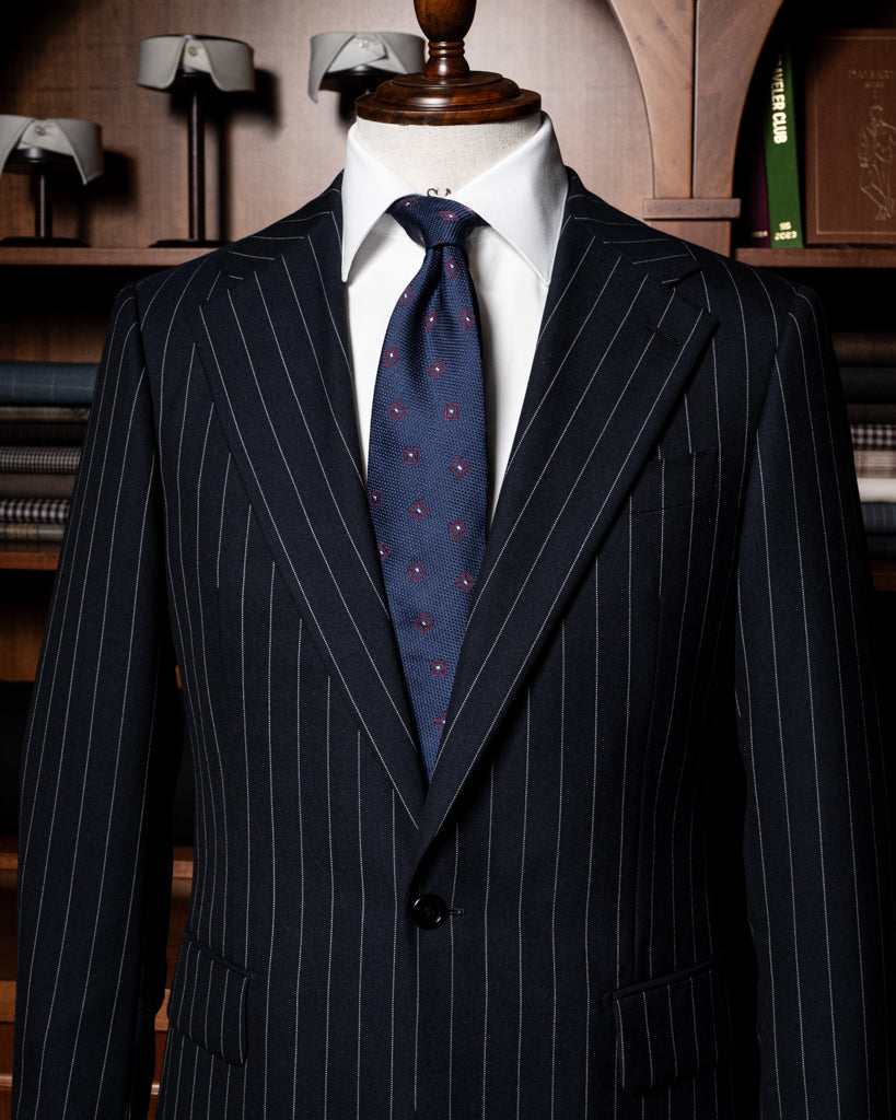 Abito Modernico Gessato Blu Scuro