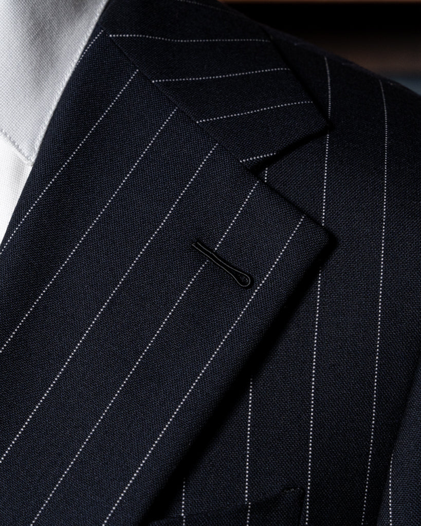 Abito Modernico Gessato Blu Scuro