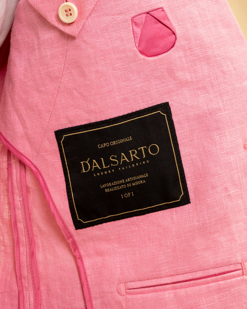 Casual Linen suit Bright Pink
