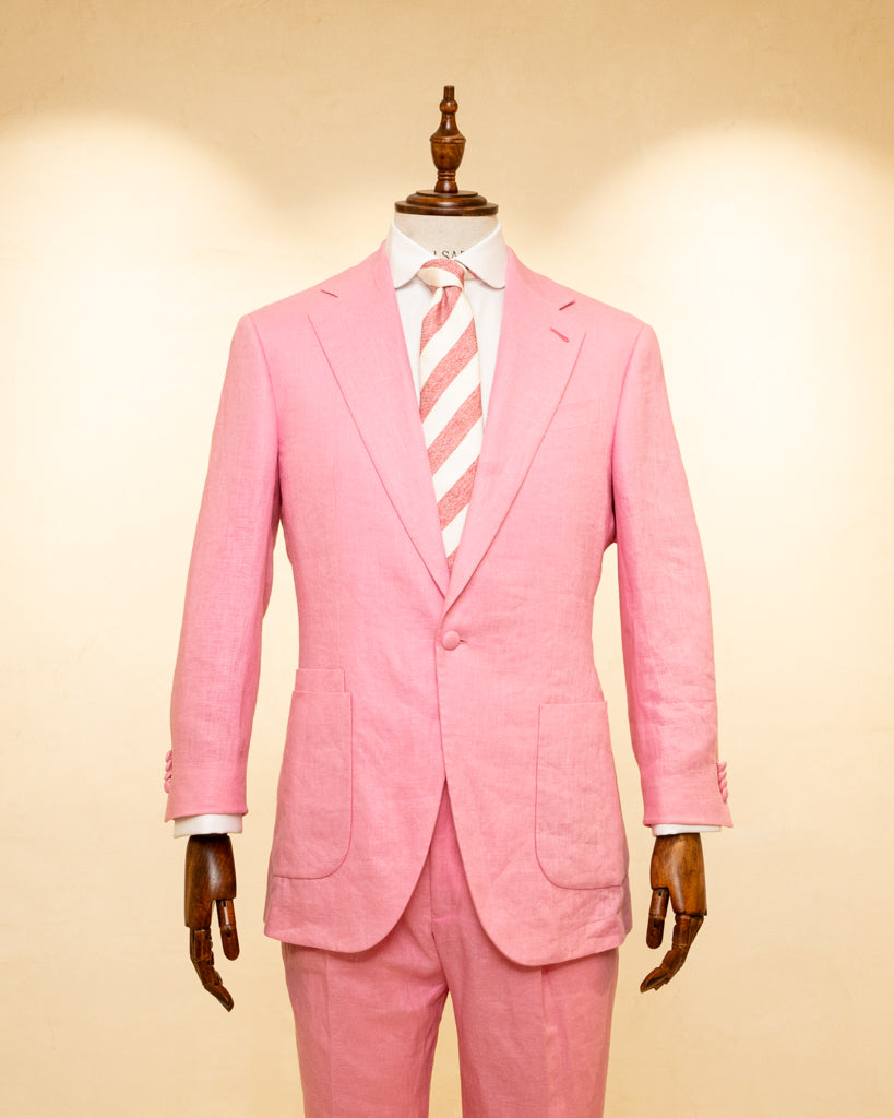 Casual Linen suit Bright Pink