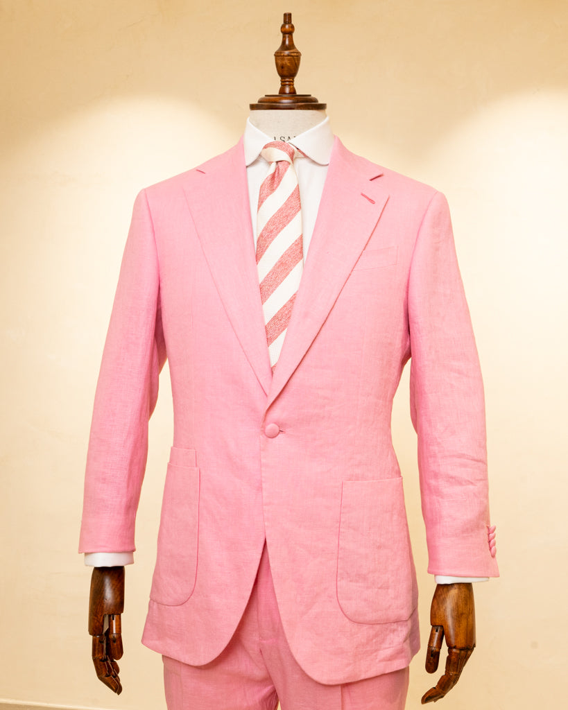 Casual Linen suit Bright Pink