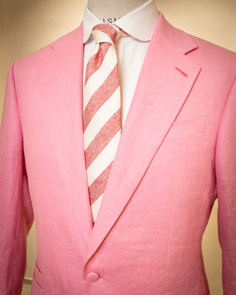 Casual Linen suit Bright Pink