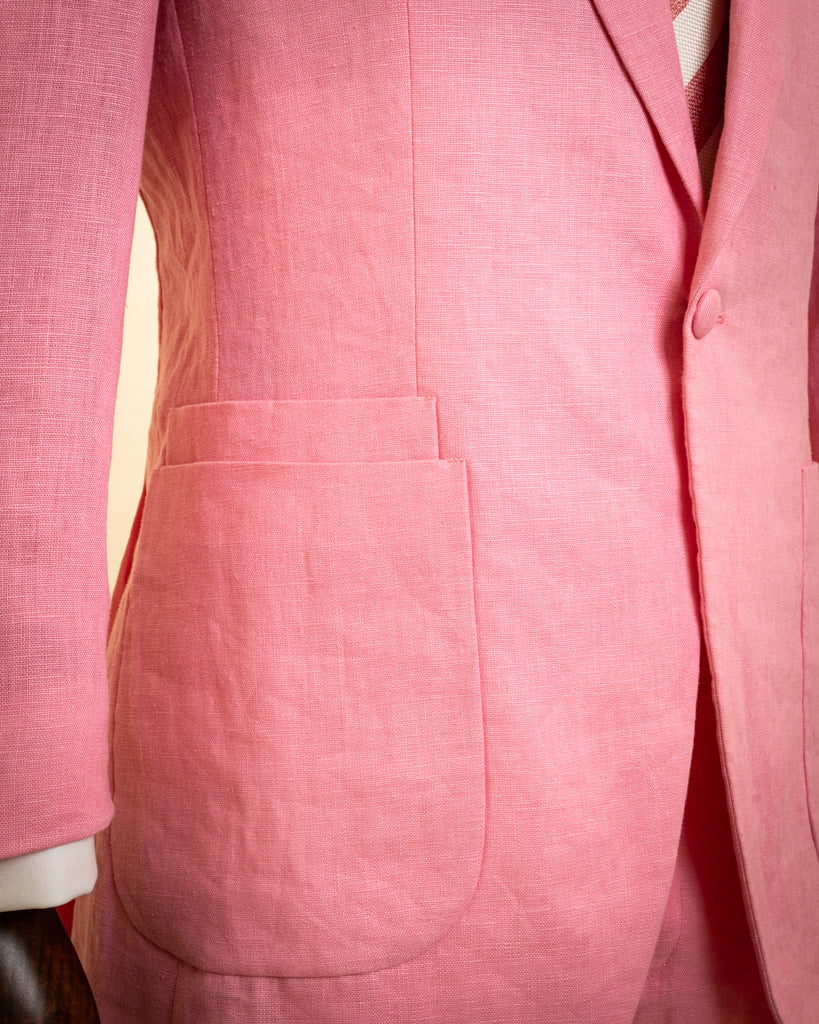 Casual Linen suit Bright Pink