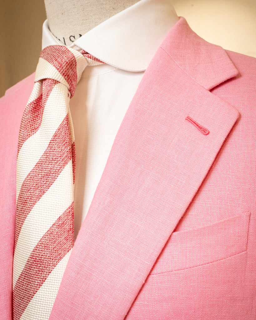 Casual Linen suit Bright Pink