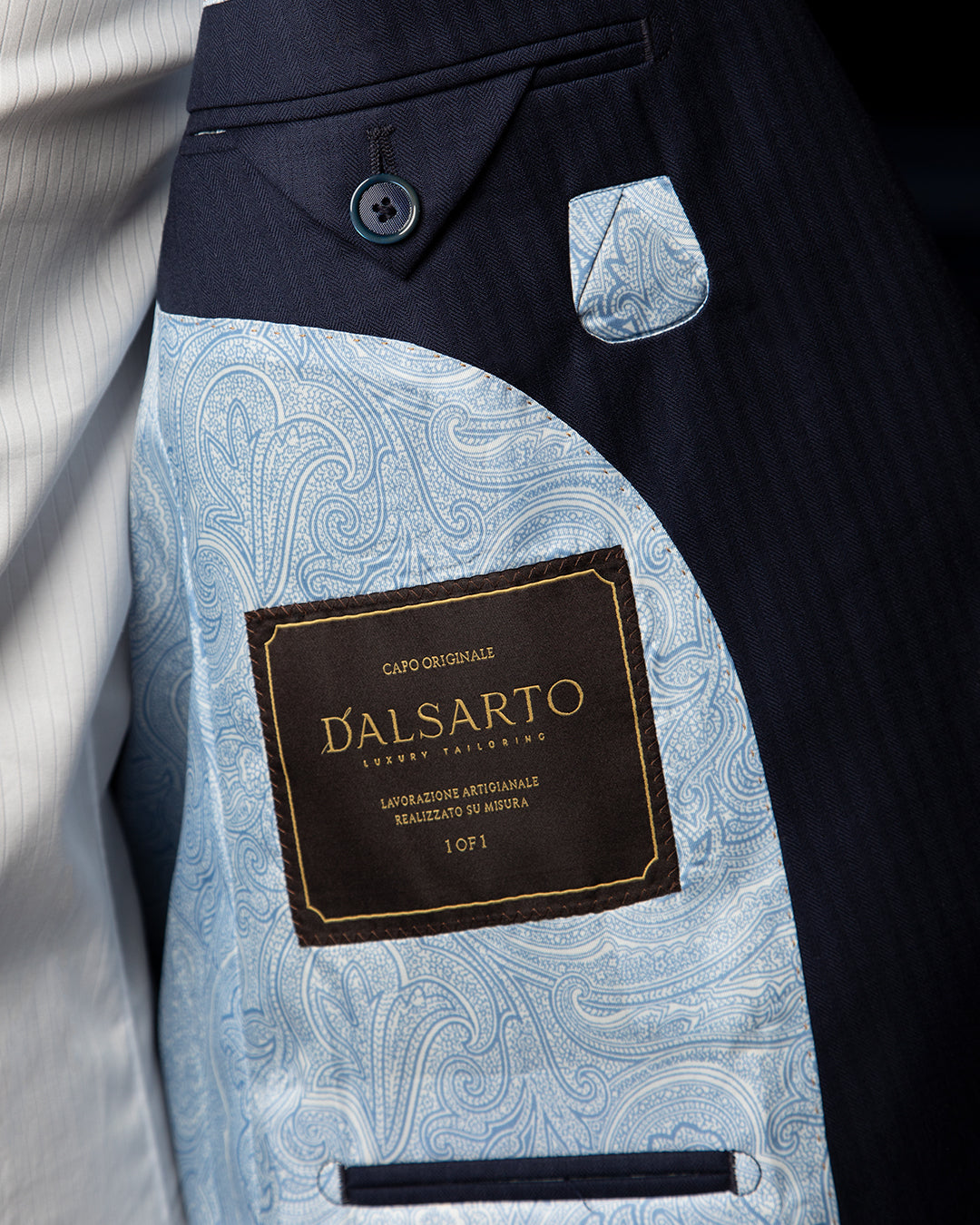 Abito Modernico Blu Scuro Spinato