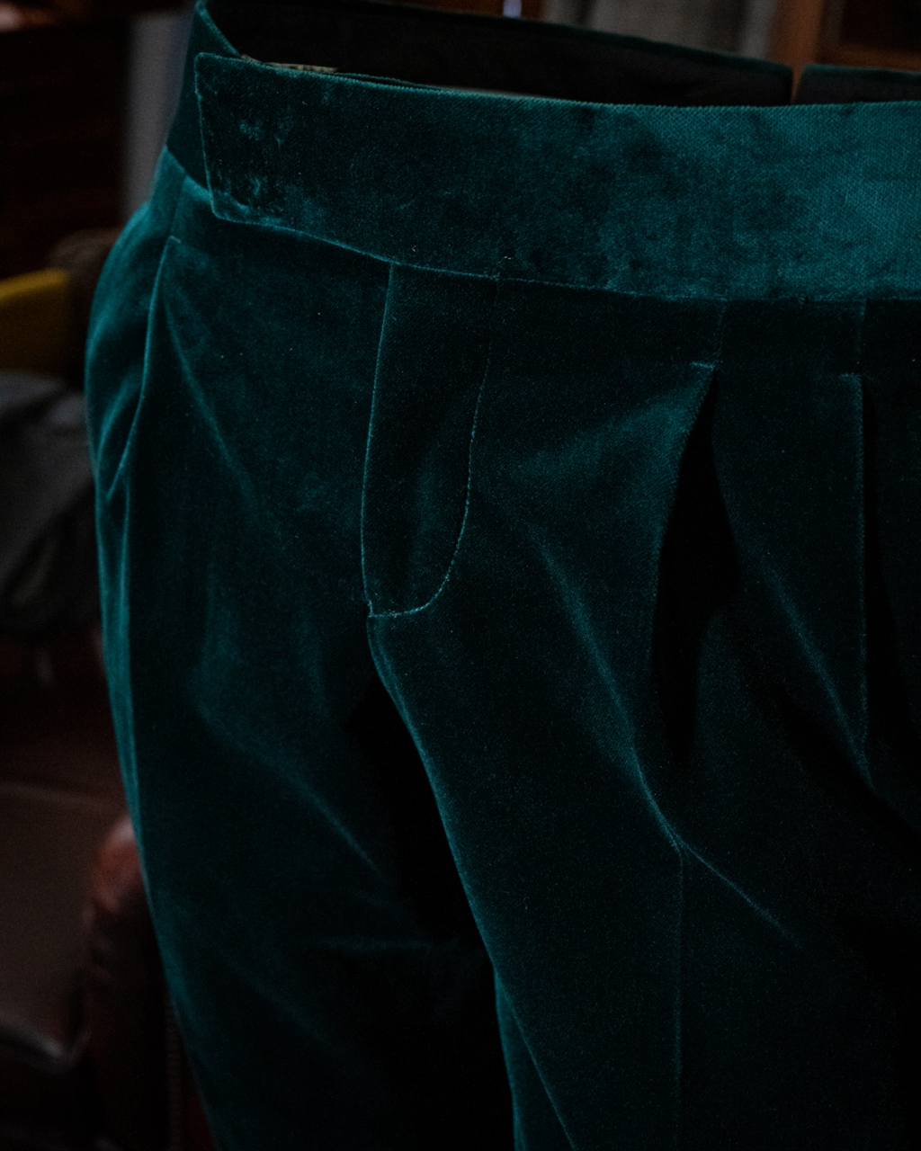 Modern Dark Green Velvet Tuxedo