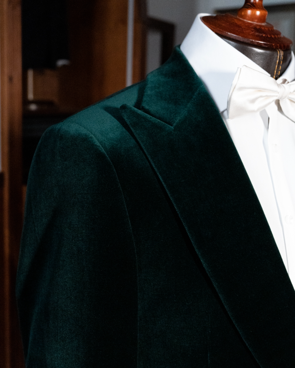 Modern Dark Green Velvet Tuxedo