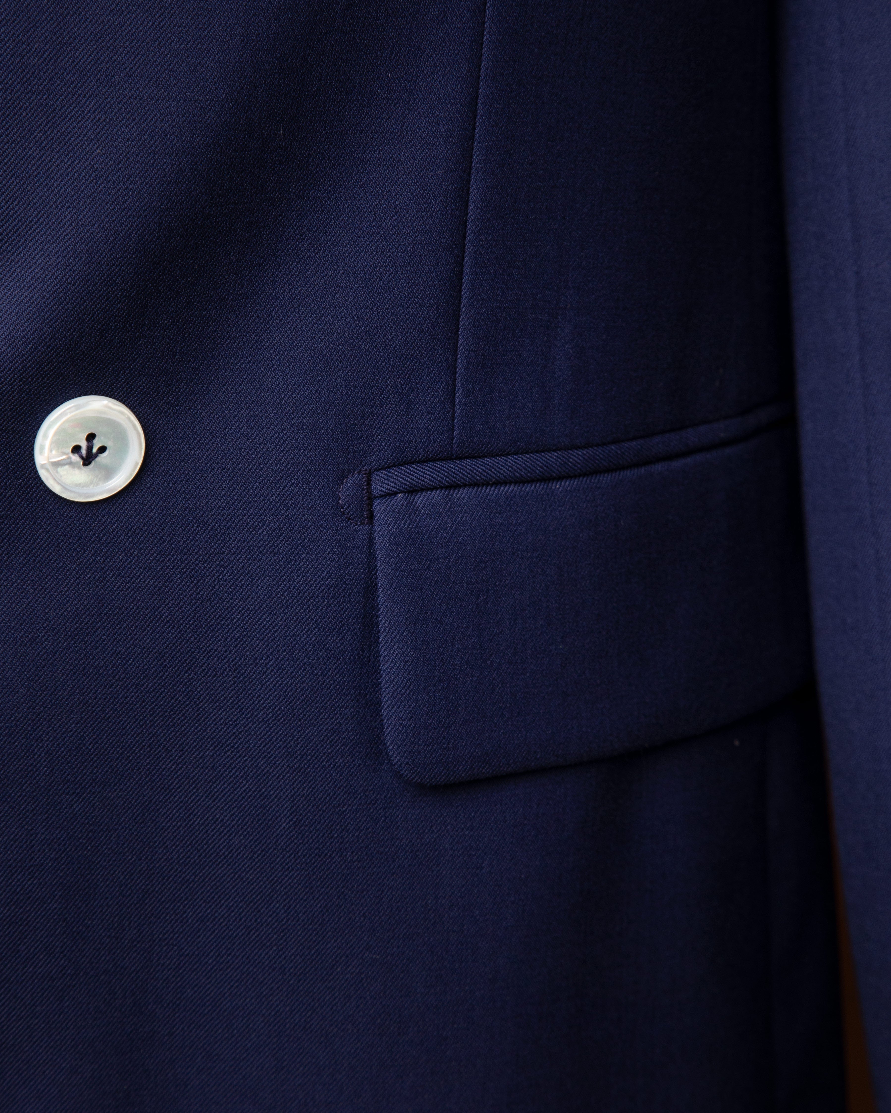 Perugino Blue Suit with White Mother of Pearl Buttons