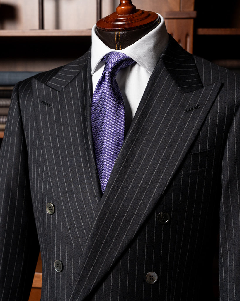 Perugino Dark Grey Pinstripe Suit