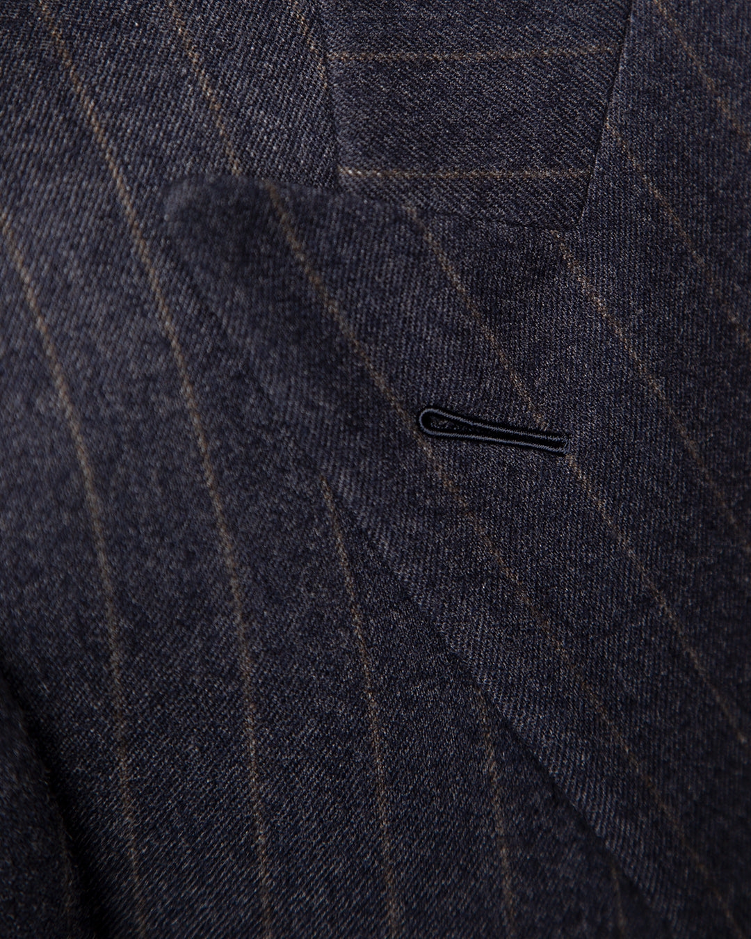 Perugino Blue Pinstripe Suit with Orange Stripes