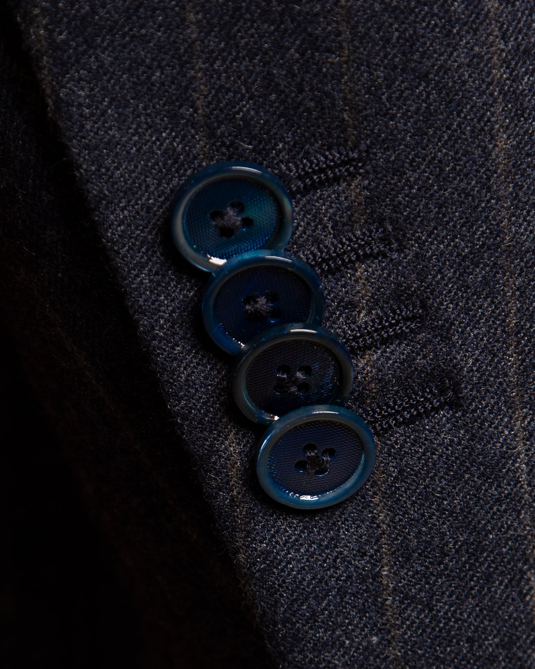 Perugino Blue Pinstripe Suit with Orange Stripes