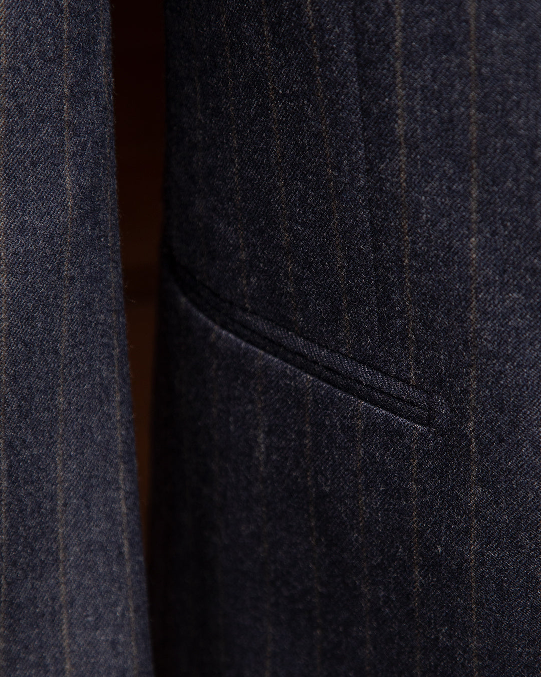 Perugino Blue Pinstripe Suit with Orange Stripes