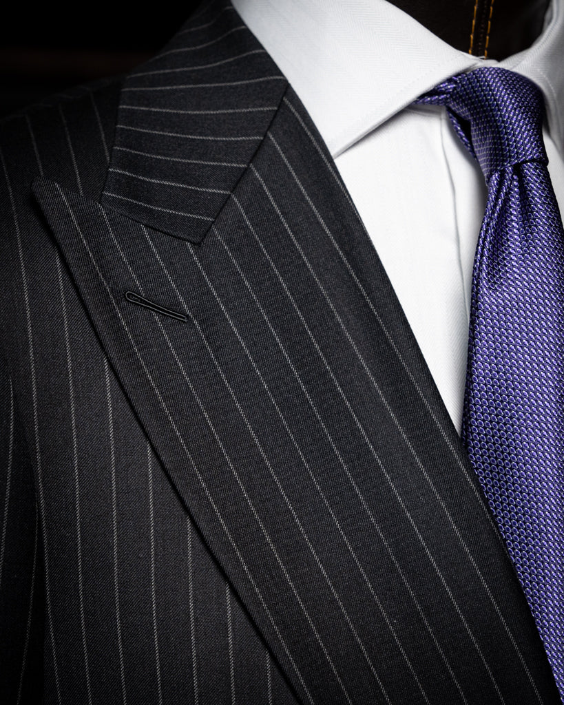 Perugino Dark Grey Pinstripe Suit