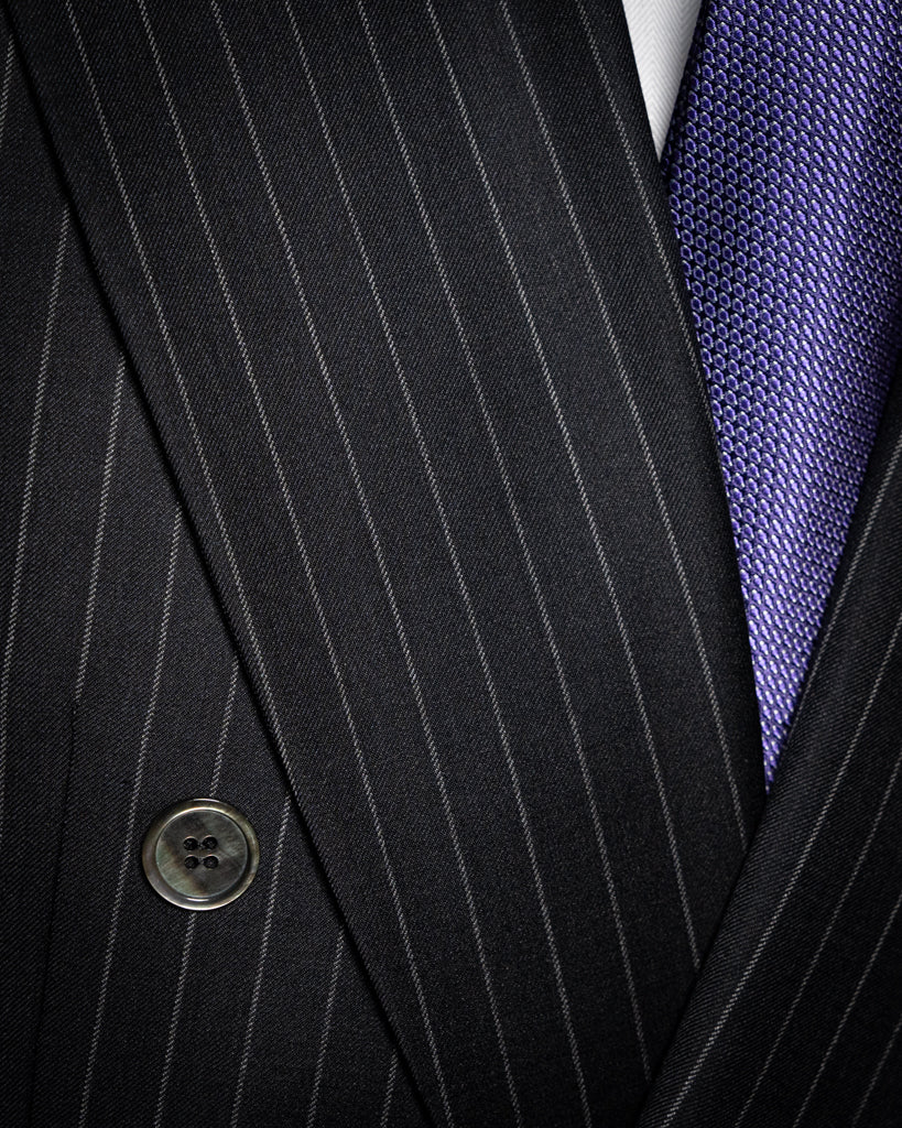 Perugino Dark Grey Pinstripe Suit