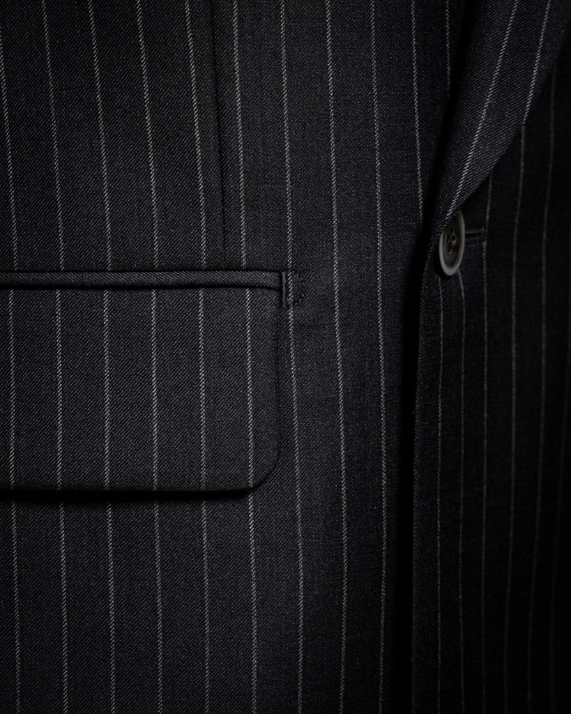 Perugino Dark Grey Pinstripe Suit