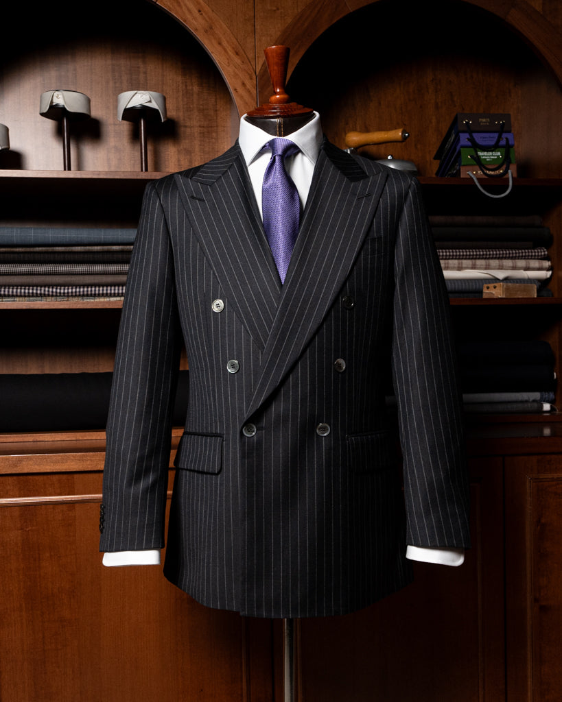 Abito Perugino Gessato Iron Grey