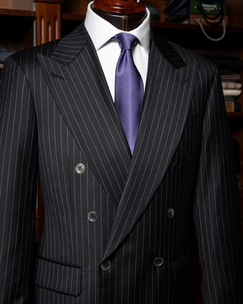 Perugino Dark Grey Pinstripe Suit