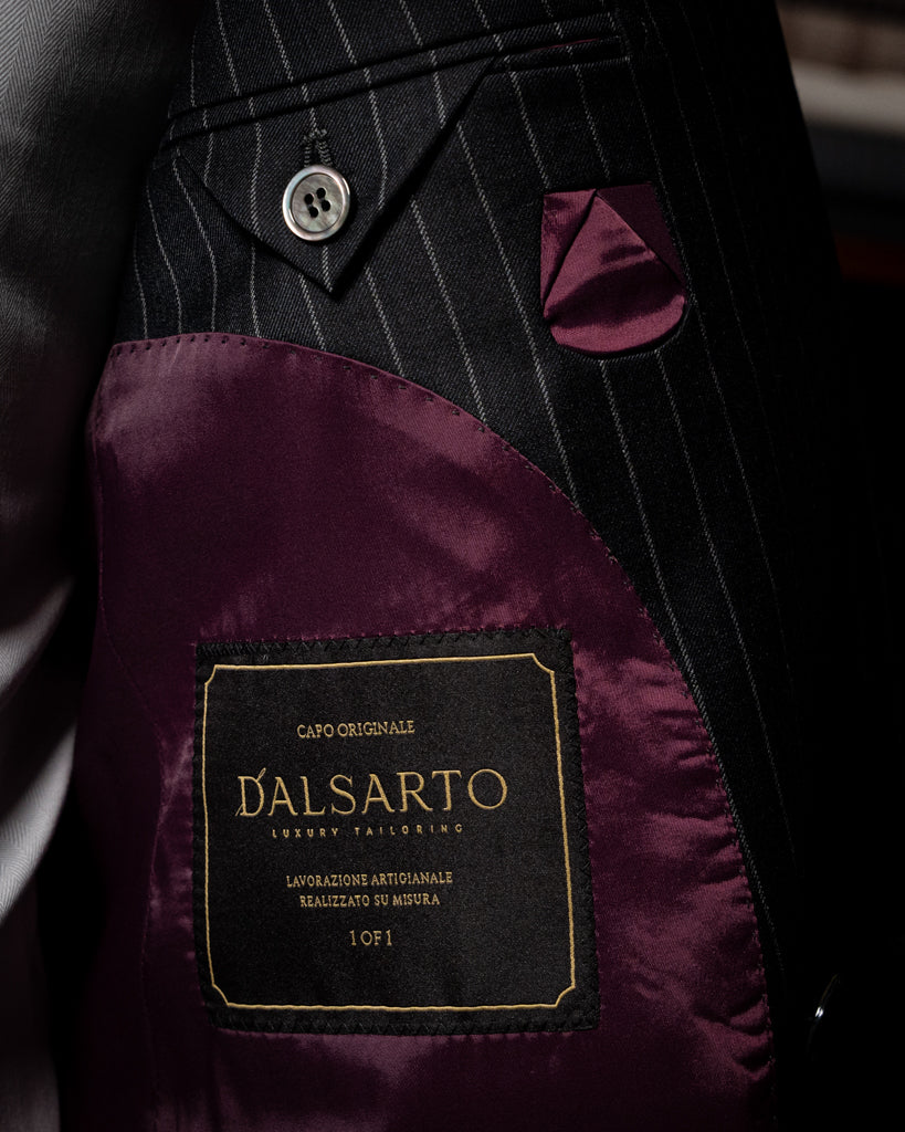 Perugino Dark Grey Pinstripe Suit