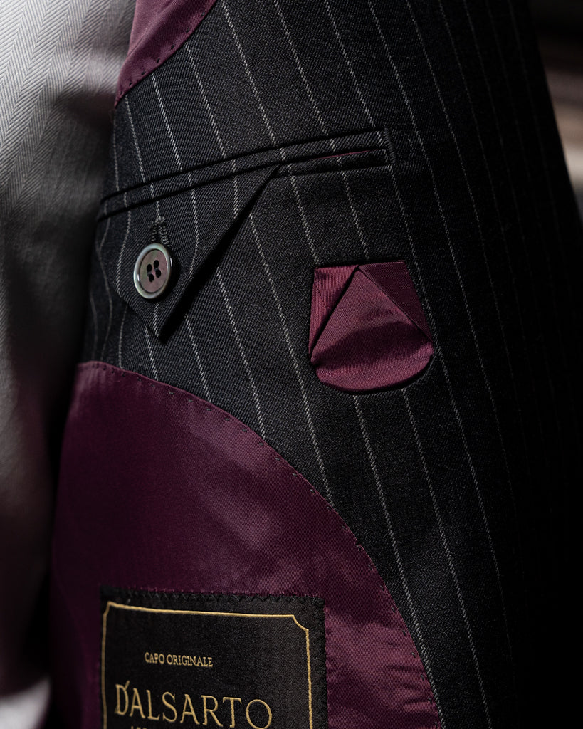 Perugino Dark Grey Pinstripe Suit
