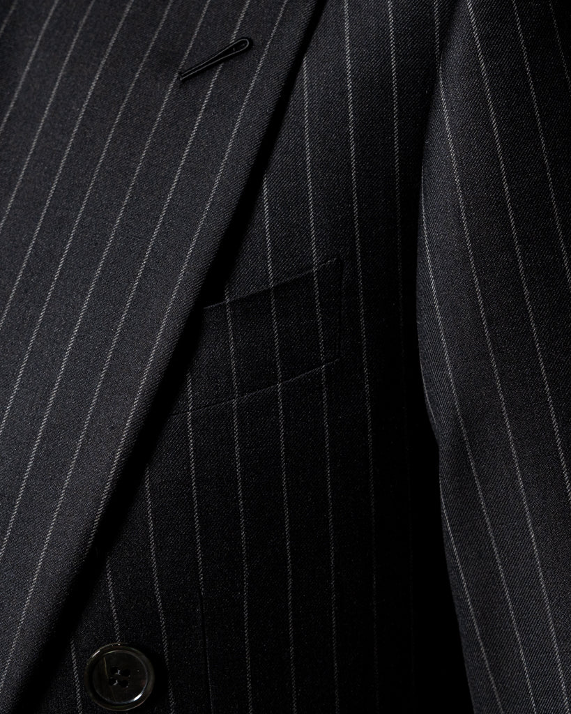 Perugino Dark Grey Pinstripe Suit