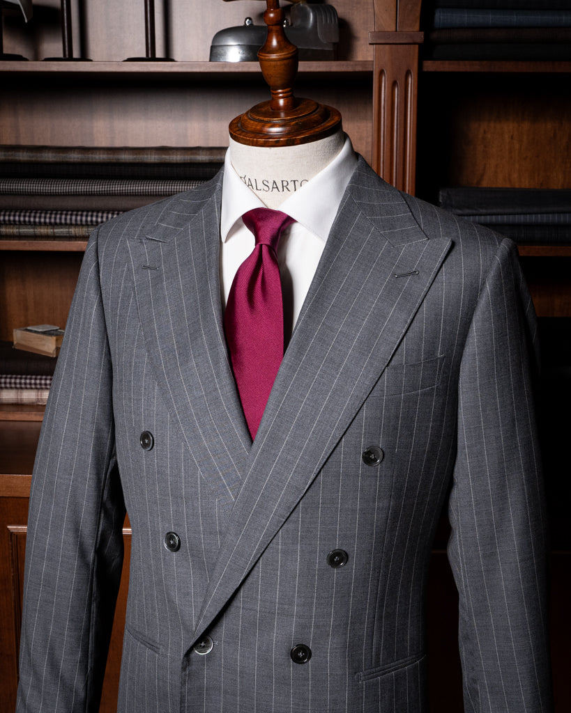 Perugino Gray Pinstripe Suit