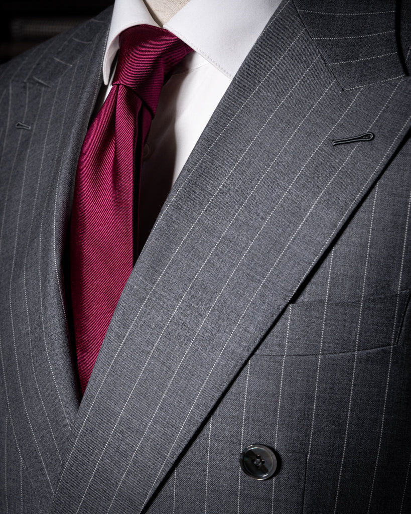 Perugino Gray Pinstripe Suit