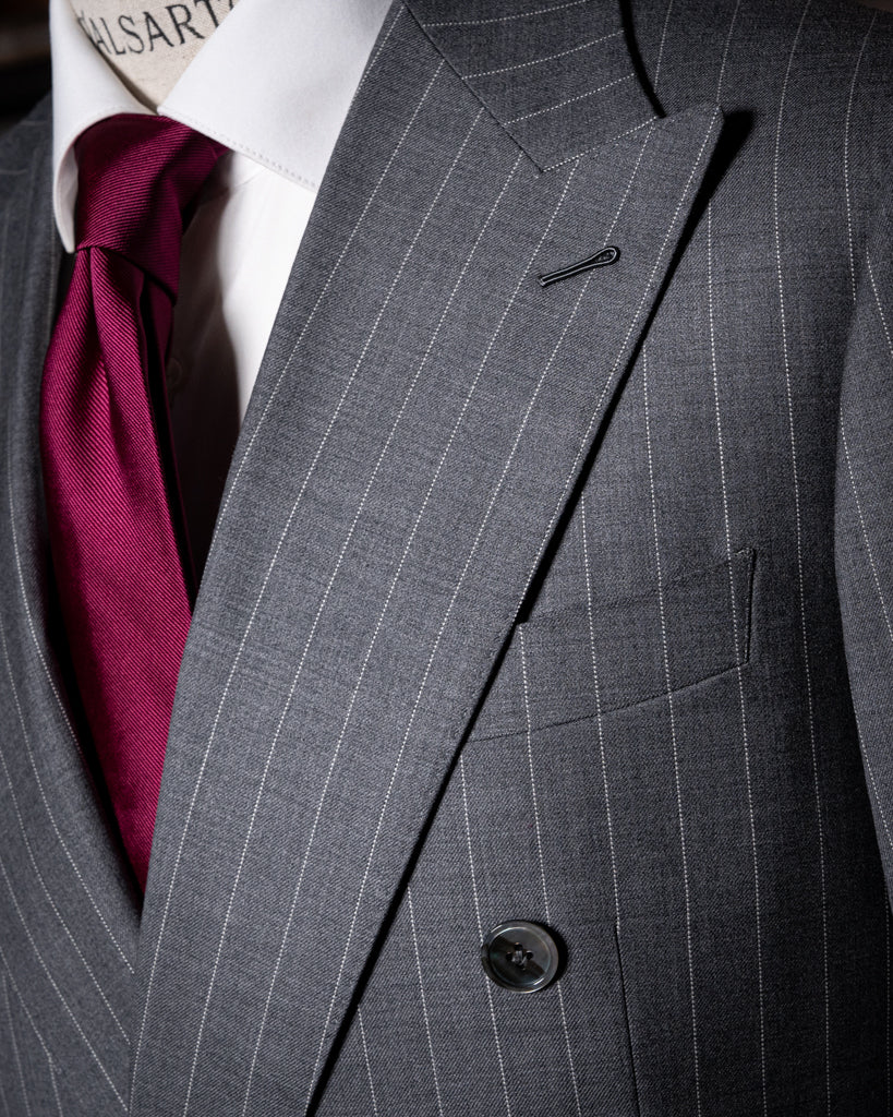 Perugino Gray Pinstripe Suit