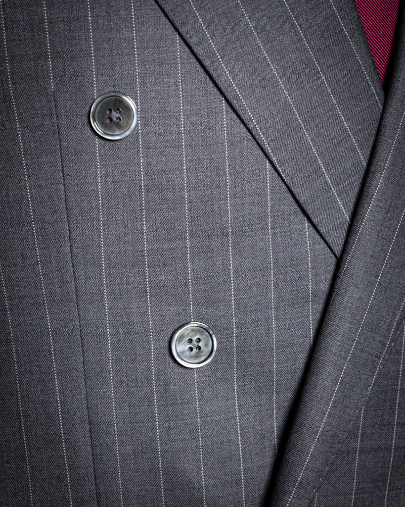 Perugino Gray Pinstripe Suit