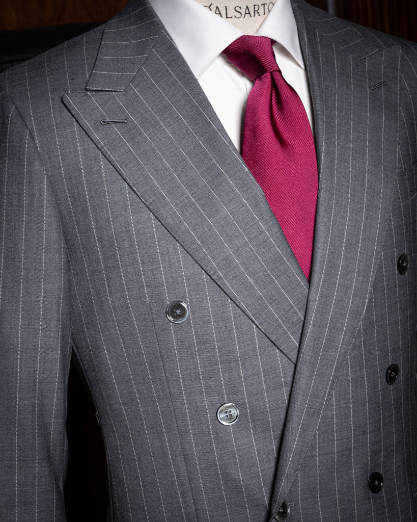 Perugino Gray Pinstripe Suit
