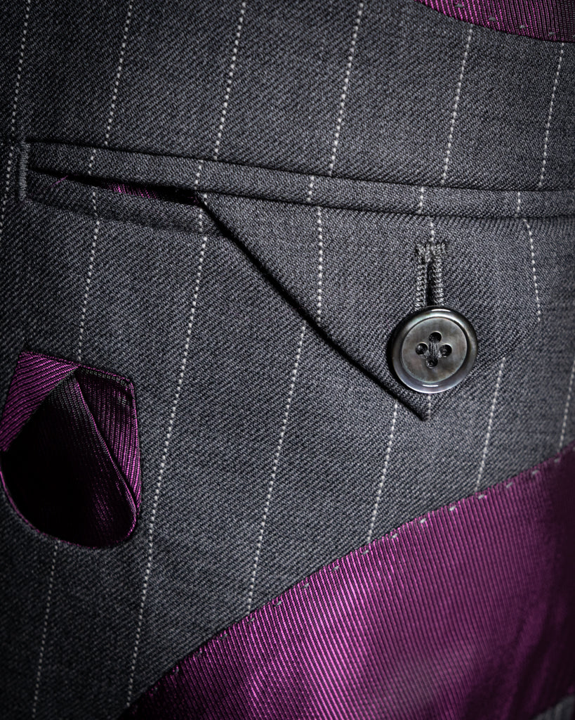 Perugino Gray Pinstripe Suit