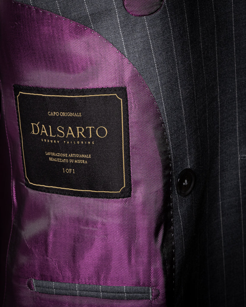 Perugino Gray Pinstripe Suit