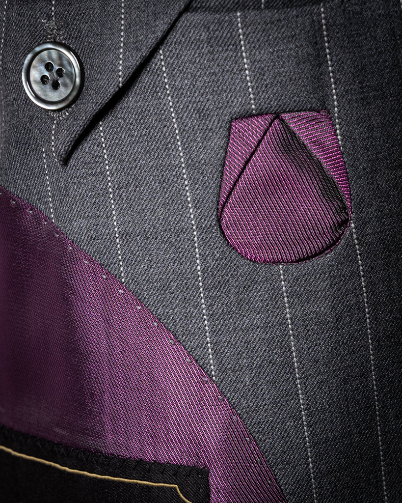 Perugino Gray Pinstripe Suit
